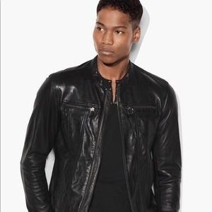 BAND COLLAR LEATHER JACKET NTW🔥🔥 John Varvatos
